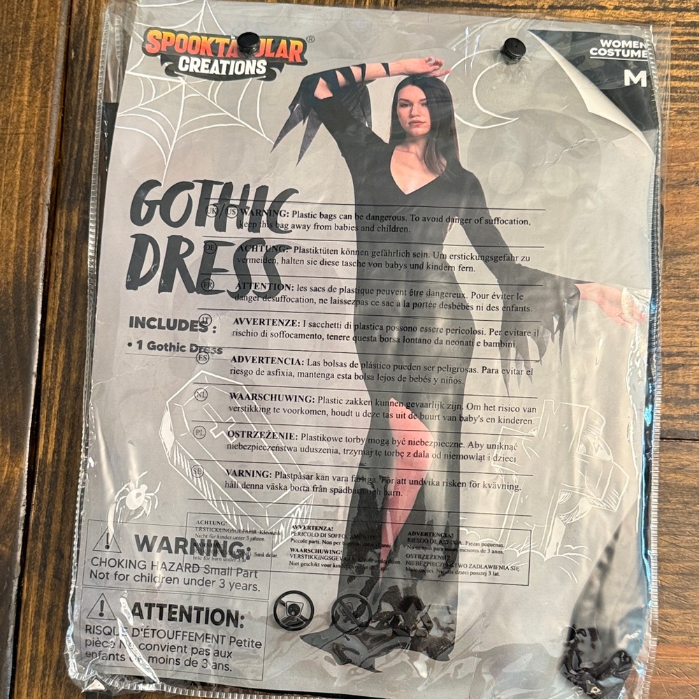 Spooktacular Creations Women’s Black Gothic Dress (M)